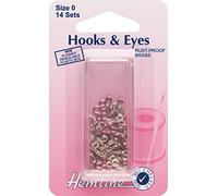 Hemline Hook & Eye Fastenings Silver