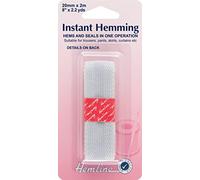 Hemline Instant Fusible Iron On Hemming Tape Grey
