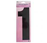 Hemline Iron On Number Motif Applique Black Number 1 - Each