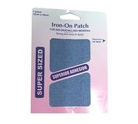 Hemline Iron-On Patches Cotton Twill - 1 Piece 12cm x 44cm - Light Denim