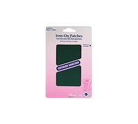 Hemline Iron-On Patches Cotton Twill - 2 Pieces 10cm x 15cm - Bottle Green