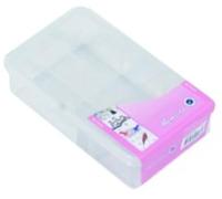 Hemline M3004.xs | Transparent Plastic Sewing Storage Box 11.7 x 7.1 x 3½cm