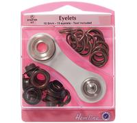 Hemline Metal Eyelets Kit with Tool Bronze - per Pack of 15