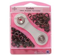 Hemline Metal Eyelets Kit with Tool Bronze - per Pack of 40