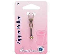Hemline Metal Zipper Puller - Bronze Ball Style Easy-to-Attach Accessory for Effortless Zipper Opening and Closing - Durable and Convenient Solution for Dresses, Jackets and Garments.