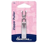 Hemline Metal Zipper Puller - Clear Rectangle Style Easy-to-Attach Accessory for Effortless Zipper Opening and Closing - Durable and Convenient Solution for Dresses, Jackets and Garments.