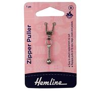 Hemline Metal Zipper Puller - Silver Ball Style Easy-to-Attach Accessory for Effortless Zipper Opening and Closing - Durable and Convenient Solution for Dresses, Jackets and Garments.