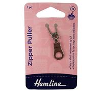 Hemline Metal Zipper Puller - Silver Ring Style Easy-to-Attach Accessory for Effortless Zipper Opening and Closing - Durable and Convenient Solution for Dresses, Jackets and Garments.