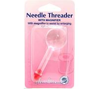 Hemline Needle Threader With Magnifier - 10 Count - Plastic - Clear Point - Sewing Tool