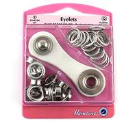 Hemline Nickel/Silver Eyelets Starter Kit 10.5mm (F)
