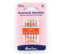 Hemline Overlock Needle: Size 80/12 HA X 1SP, 5 Pack, Compatible with Most Domestic Sewing Machines, Ideal for Polyester, Nylon, Spandex