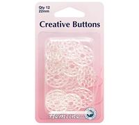 Hemline Pack of 12 Creative Buttons size: 22mm