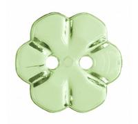 Hemline Plastic Flower Buttons Emerald 18mm - per Pack of 4