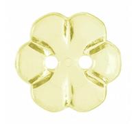 Hemline Plastic Flower Buttons Yellow 18mm - per Pack of 4