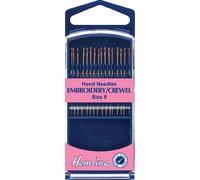 Hemline Premium Gold Sharp Embroidery/Crewel Hand Needles [Size 8] (Metal, 16 Count)