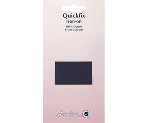 Hemline Quickfix Iron On Cotton Patches Navy Blue