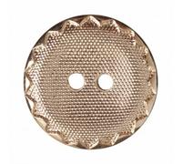 Hemline Round Metallic Buttons Gold 18mm - per Pack of 5