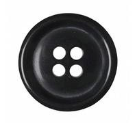 Hemline Round Plastic Buttons Navy Blue 15mm - per Pack of 7