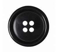 Hemline Round Plastic Buttons Navy Blue 20mm - per Pack of 5