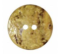 Hemline Round Shell Buttons Yellow 18mm - per Pack of 4