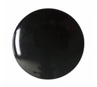 Hemline Round Solid Colour Shank Buttons Black - per Pack of 6