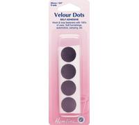 Hemline Hook and Loop Dots Self-Adhesive Velour – Black