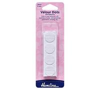 Hemline Self Adhesive Velour Dots - White