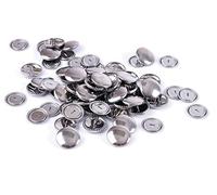 Hemline Self Cover Buttons Shells Trims Metal Top 11mm No Sewing Or Tool Required Pack of 50
