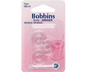 Hemline Sewing Machine Bobbins - 3 Pack, Plastic, Modern Theme, Unframed, Wall Mount, Living Room
