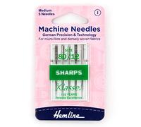 Hemline Sewing Machine Needles Sharp Micro Medium 80/12
