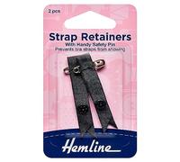 Hemline Shoulder Strap Retainer – Safety Pin – Black