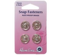 Hemline Snap Fasteners 15mm - 4 Sets