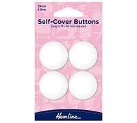Hemline White Nylon 29mm Self Cover Button Sets (4)