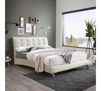 Hemlock Bed - Warm Stone Fabric - 4ft Small Double