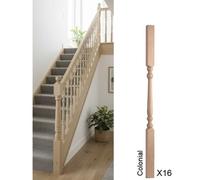 Hemlock Spindle Colonial 41mm X 41mm X 900mm - 16 Pack Uk Manufactured Traditional Products Ltd