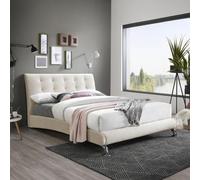 Hemlock Warm Stone Fabric Bed - Sizes Available