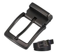 Hemlosk Belt Buckles for Men Metal Reversible Belt Buckle Replacement Antique Rectangular Pin Buckle Alloy Belt Buckle Single Prong Square Replacement Buckle, Dumb Gun