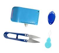 Hemming Guide Tool Set Featuring Positioning, Scale Reference and Small Thread Trimmers for Home Hobby Work Marker Ruler Footplate Fabric Line Quilting Notion Tailoring Mending Handwork Guide