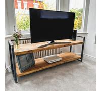 Hemming & Wills Bespoke Collection - Rustic Wood TV Unit - W 200cm x H 45cm x D 50cm - Driftwood