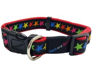 Hemmo & Co Stars Collar, 1-inch, Black