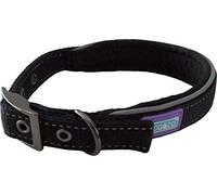 HEMMO Dog & Co Padded Reflective Collar, Medium, Black