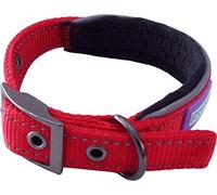 HEMMO Dog & Co Padded Reflective Collar, Small, Red