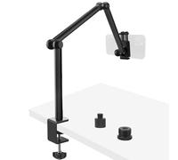 HEMMOTOP Magic Arm Desk Mount/Clamp, 28" Adjustable Camera Arm for iPad, Overhead iPhone Mount, for Yeti Snowball Microphone, Light, Webcam, Action Camera AS05