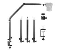 HEMMOTOP Overhead Camera Mount, Camera Arm Desk Mount Max. Load 6.6 LBS, Flexible Adjustable Webcam Stand for Desk Max. Height 41.1", Over The Top Camera Tripod for Cooking, Video Recording MS05