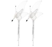 Hemobllo 1 Pair Butterfly Hair Clips for Women and Bride, Comfortable to Wear Mesh Tassel Drop Style Hair Accessories for Wedding Performances and Family Gatherings