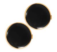 Hemobllo 1 Pair Button Covers for Mens Shirts, Cufflink Alternatives Made of Kirsite with Sl lack Design, for Formal Occasions and Weddings, Shirt Accessories for Men