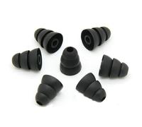 Hemobllo 1 Pair Silicone Earphone Tips Earbud Covers with Elastic and Sound Isolating Design, Three Layers 3.8mm in-Ear Earphone Silicone Ear Pads Size L, Black for Comfortable Daily Use