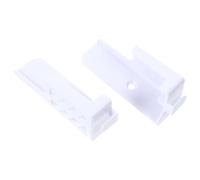 Hemobllo 1 Pair White Wall Mounted Phone and Tablet Holder with Adjustable Slot Bracket, Sturdy Nail-free Abs Mount for Office and Bedroom Use