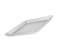 Hemobllo 10-inch Square Perforated Pizza Baking Pan Aluminum Alloy Dough Tray with 3mm Holes Reusable Oven Baking Tray for Home Pizza