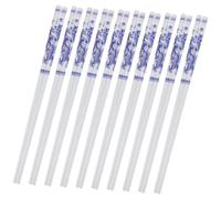 Hemobllo 10 Pairs Ceramic Chopsticks Delicate Food Grade Porcelain for Household Cooking Ramen Dinner Parties Smooth Round Design Easy to Clean and Reusable for Sushi Night and Korean BBQ
